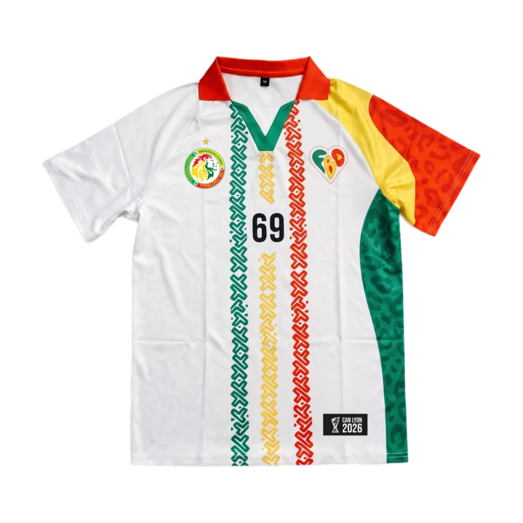 Maillot CAN 2026 Sénégal, vue avant